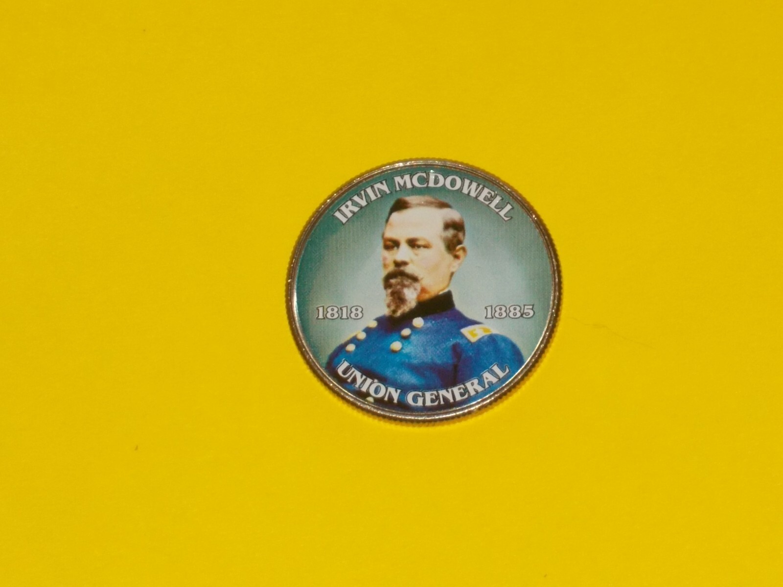 Colorized Kennedy Half Dollar - Civil War - Irvin McDowell K7