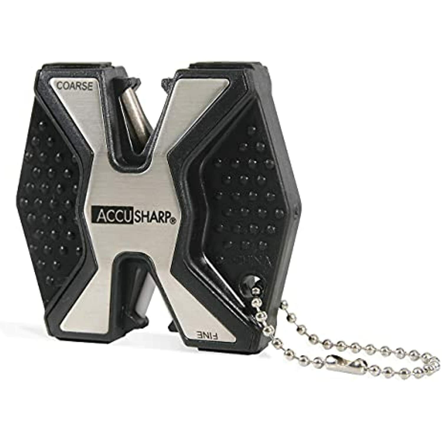 Accu Sharp Diamond PRO 2-Step Knife Sharpener Flip Side Consists TwoCeramic Rods
