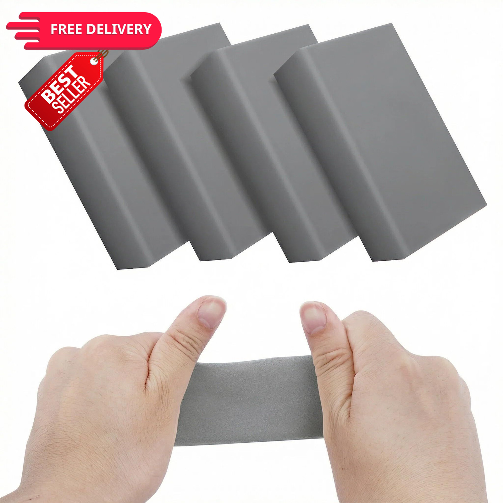 IPELY 4 Pack 100g Gray Clay Bar, Premium Bars Auto Detailing Kit, Car...