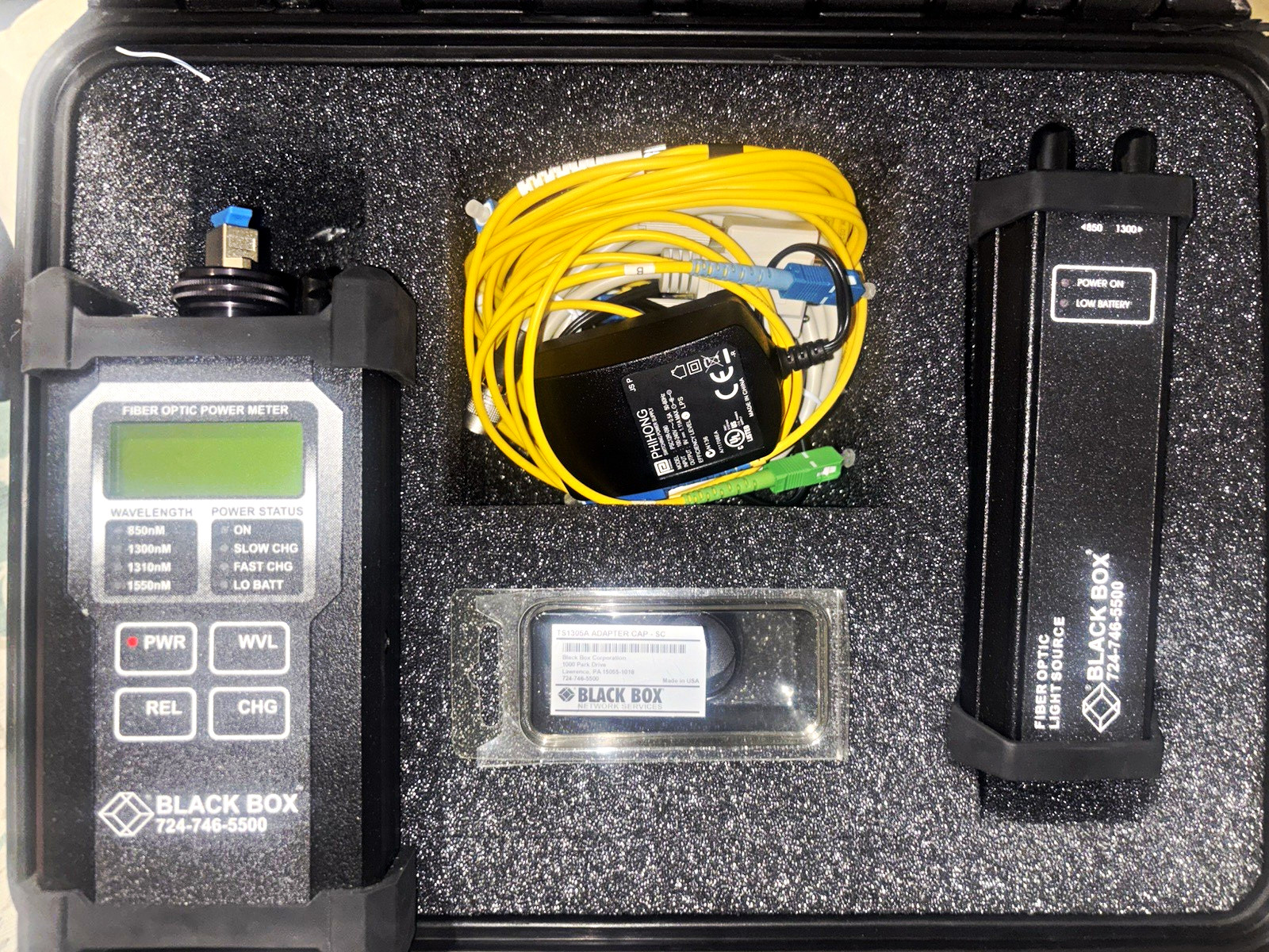 Black Box Fiber Optic Power Meter & Link Mapper Kit 724-746-5500