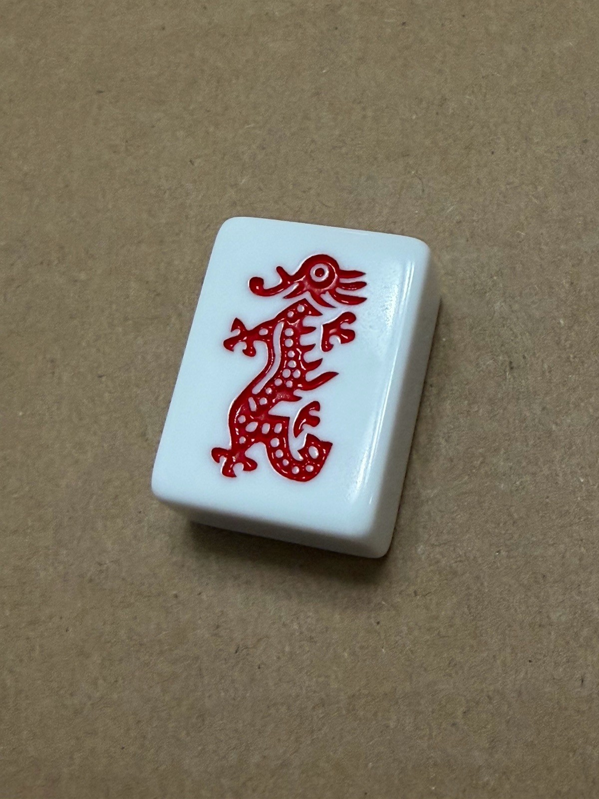 Red Dragon - NEW - American Mahjong Replacement Tile White 1 1/8”x 7/8” x 1/2”