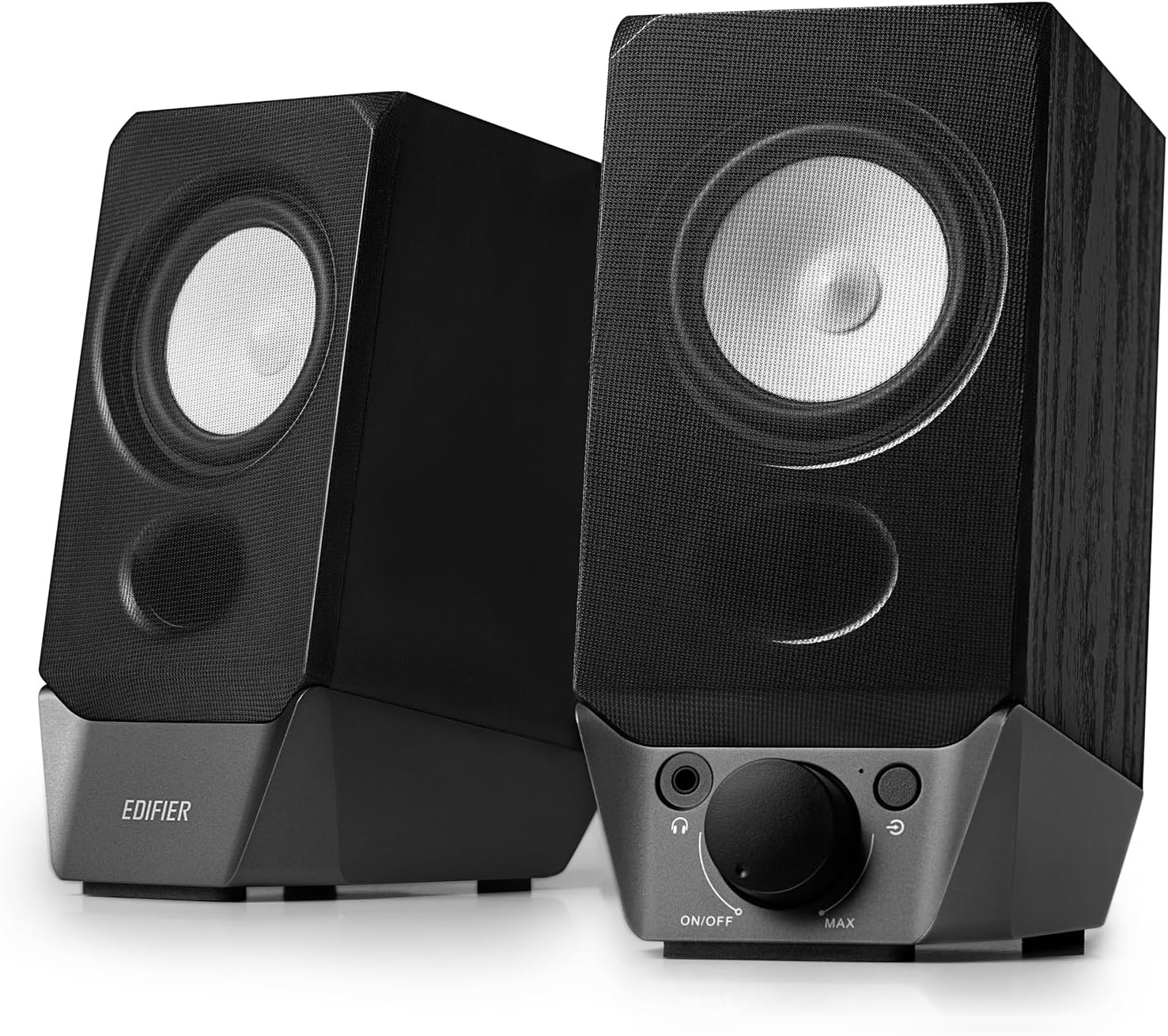 R19BT PC Speaker System with Wooden Cabinet, 3.5Mm Input, Black | Bluetooth 5.3,