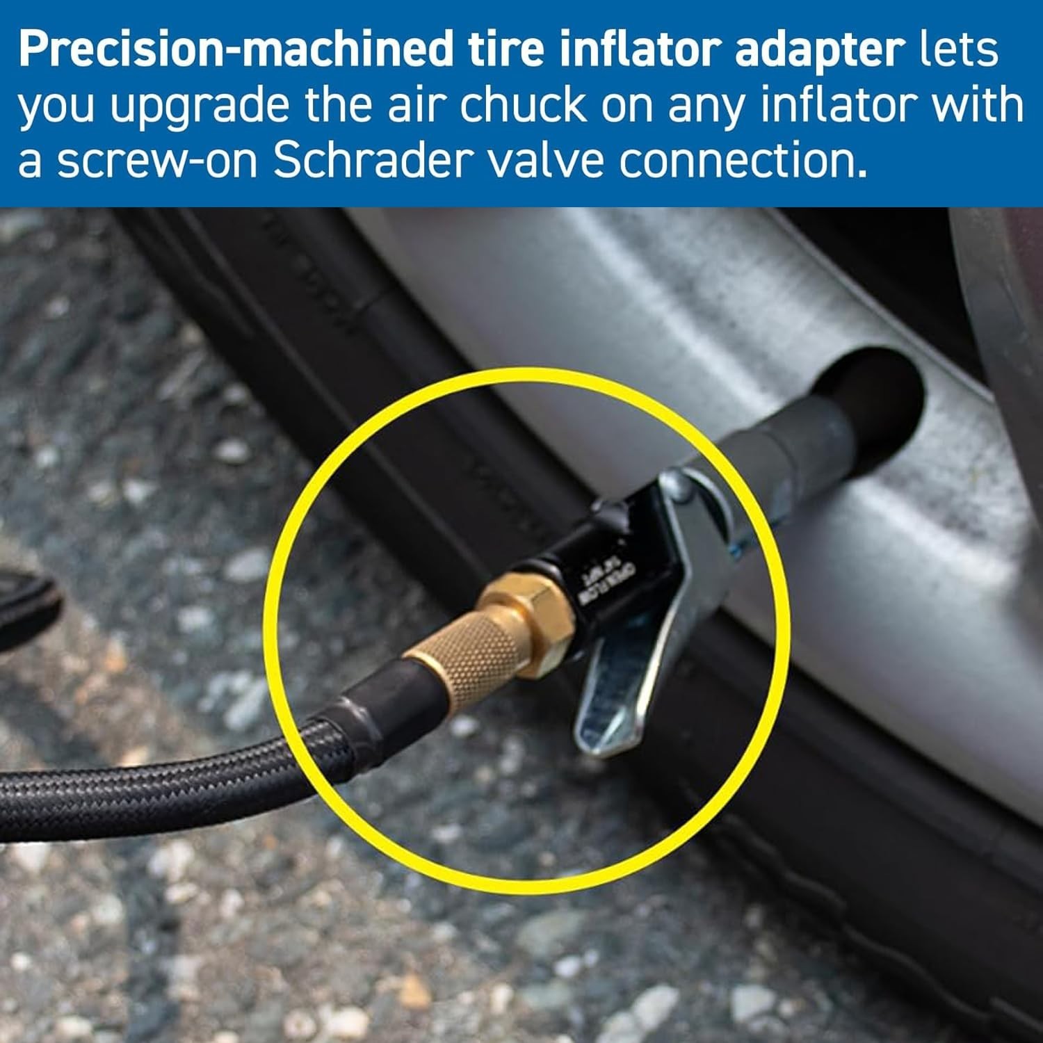 LockNFlate Tire Inflator Bundle – Locking Air Chuck & Accessories, Heavy-D