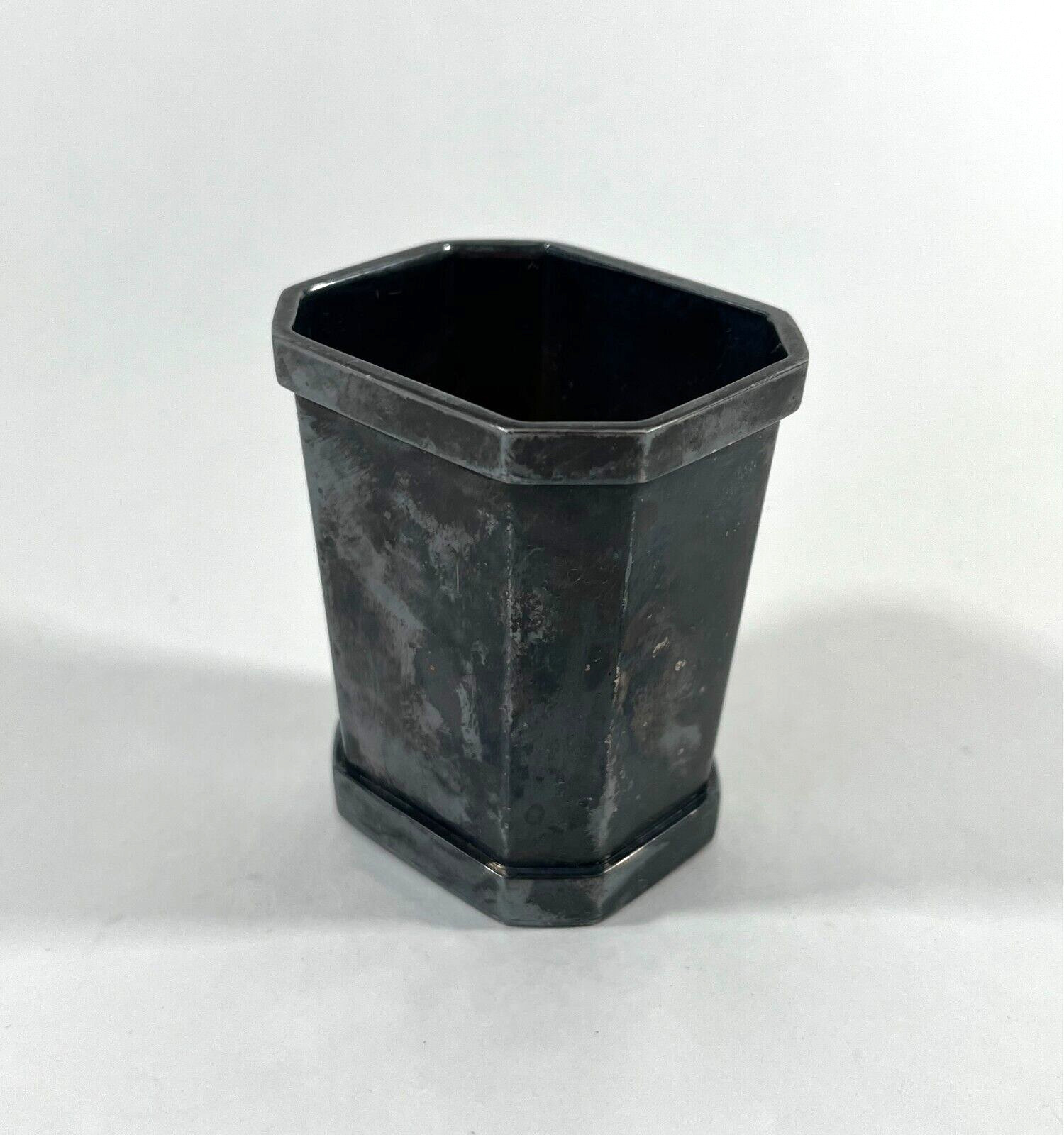 Vintage St. James Brazil Silverplate Octagonal Mini Cup 2.5"