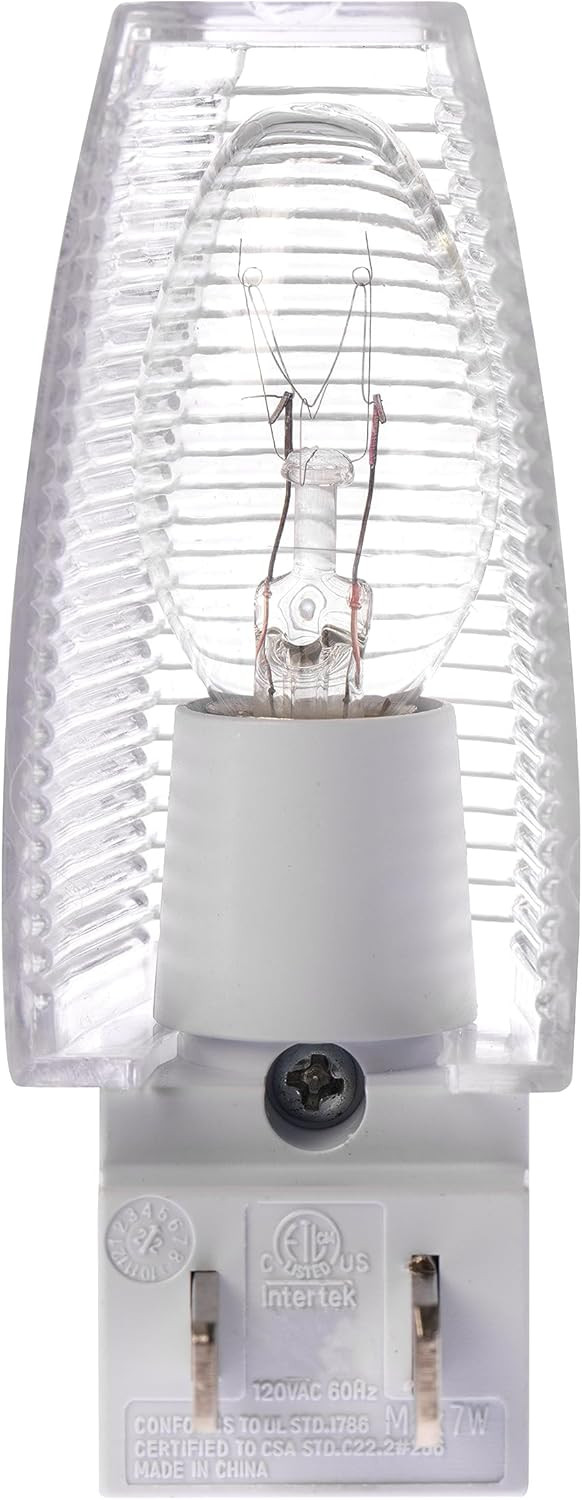 Plug in Night Light with Manual On/Off Switch for Hallway, Kid’s White