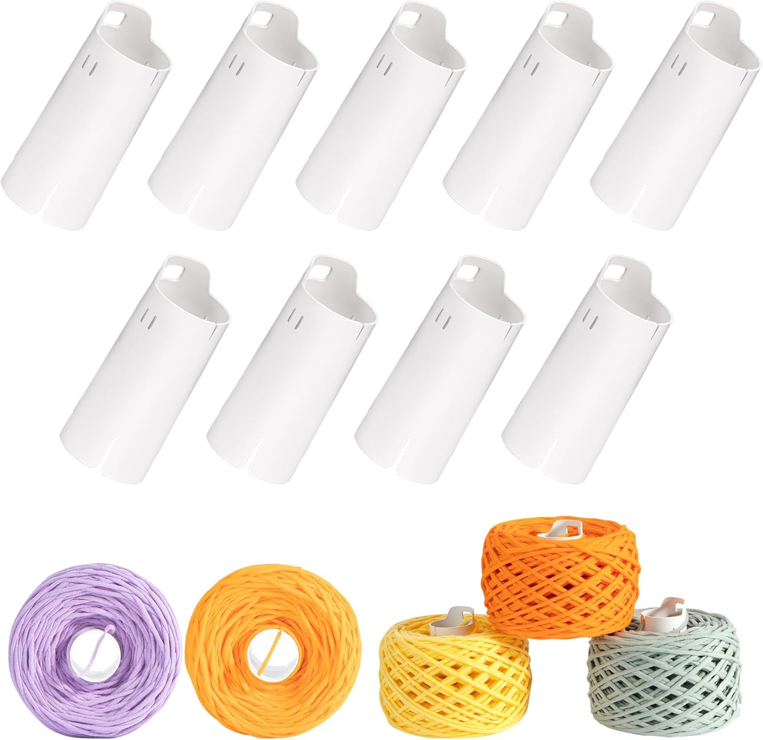 9Pcs Yarn Ball Tube for Electric Yarn Winder M1, Reusable ABS Yarn Cake Tube ...
