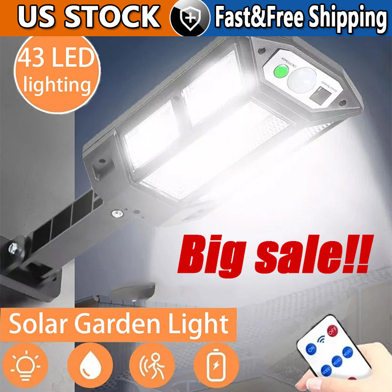 990000LM LED Solar Street Light Commercial Dusk To Dawn Outdoor Road Wall Lamp