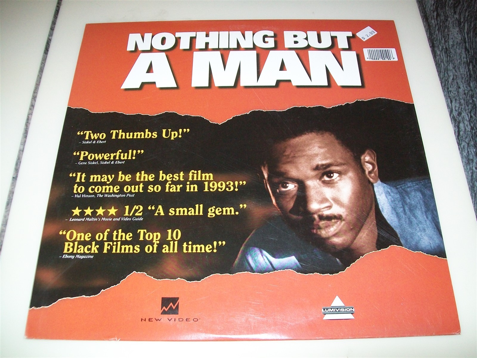 NOTHING BUT A MAN Laserdisc LD EXCELLENT CONDITION VERY RARE GREAT FILM B&W