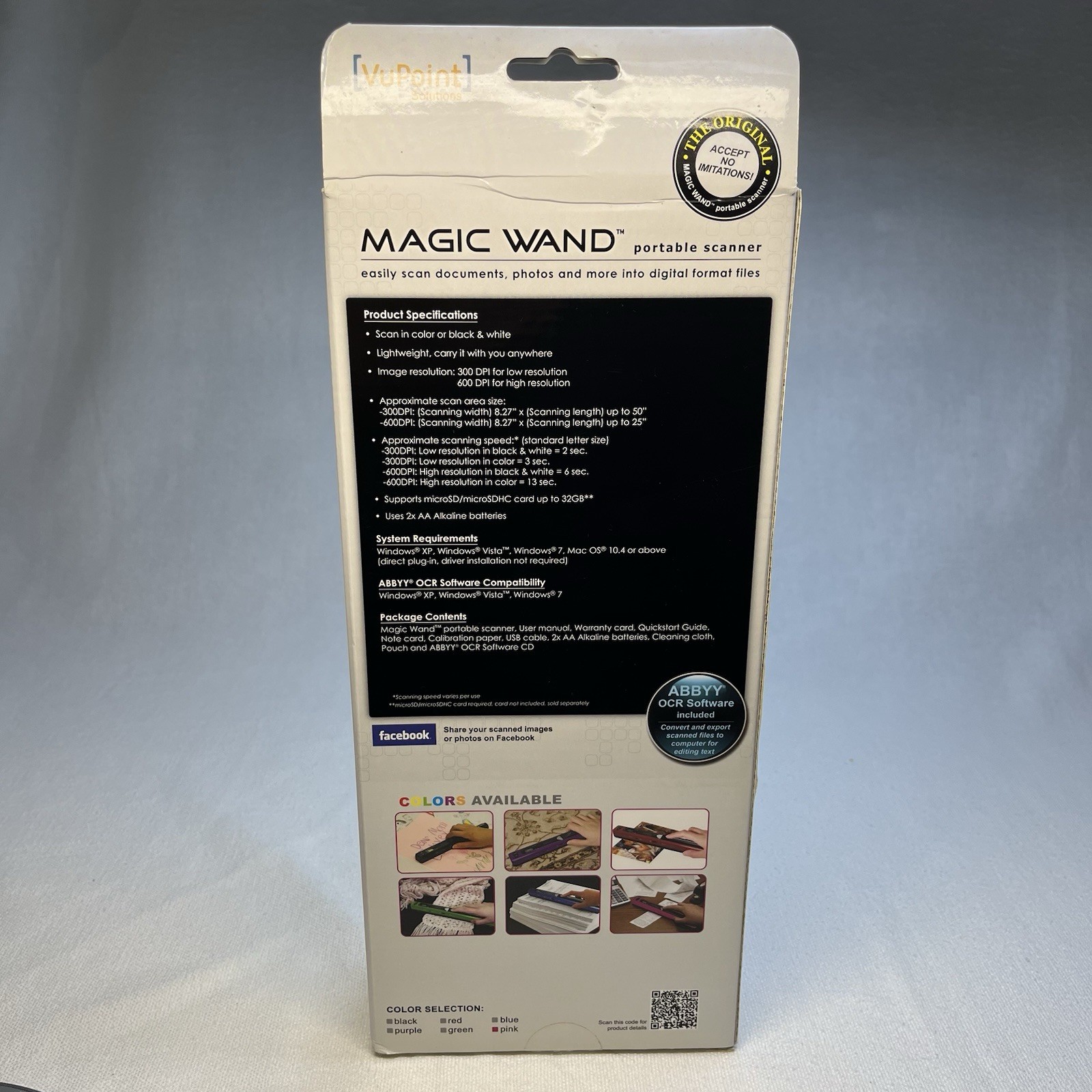 Vu Point Magic Wand Hand Held Scanner St415pk New In Box Hard To Find Pink Color