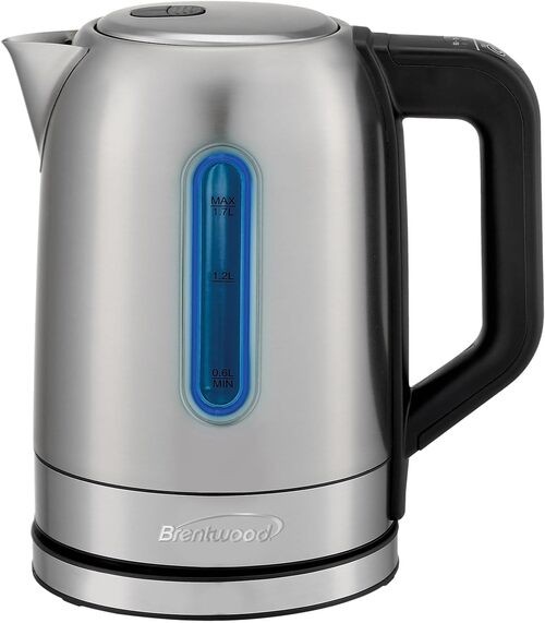 Brentwood 1.7 Liters Digital Stainless Steel Kettle - Black, Silver - KT-1796DS