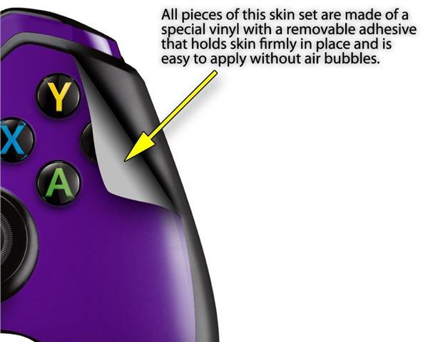 Solids Collection Purple Skin Set fits XBOX One Console Controllers