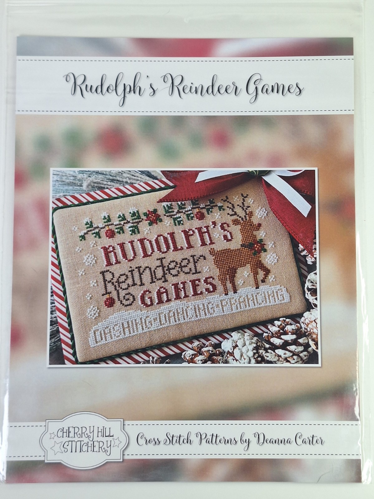 Cherry Hill Rudolphs Reindeer Games Counted Cross Stitch Pattern DISCONTINUED