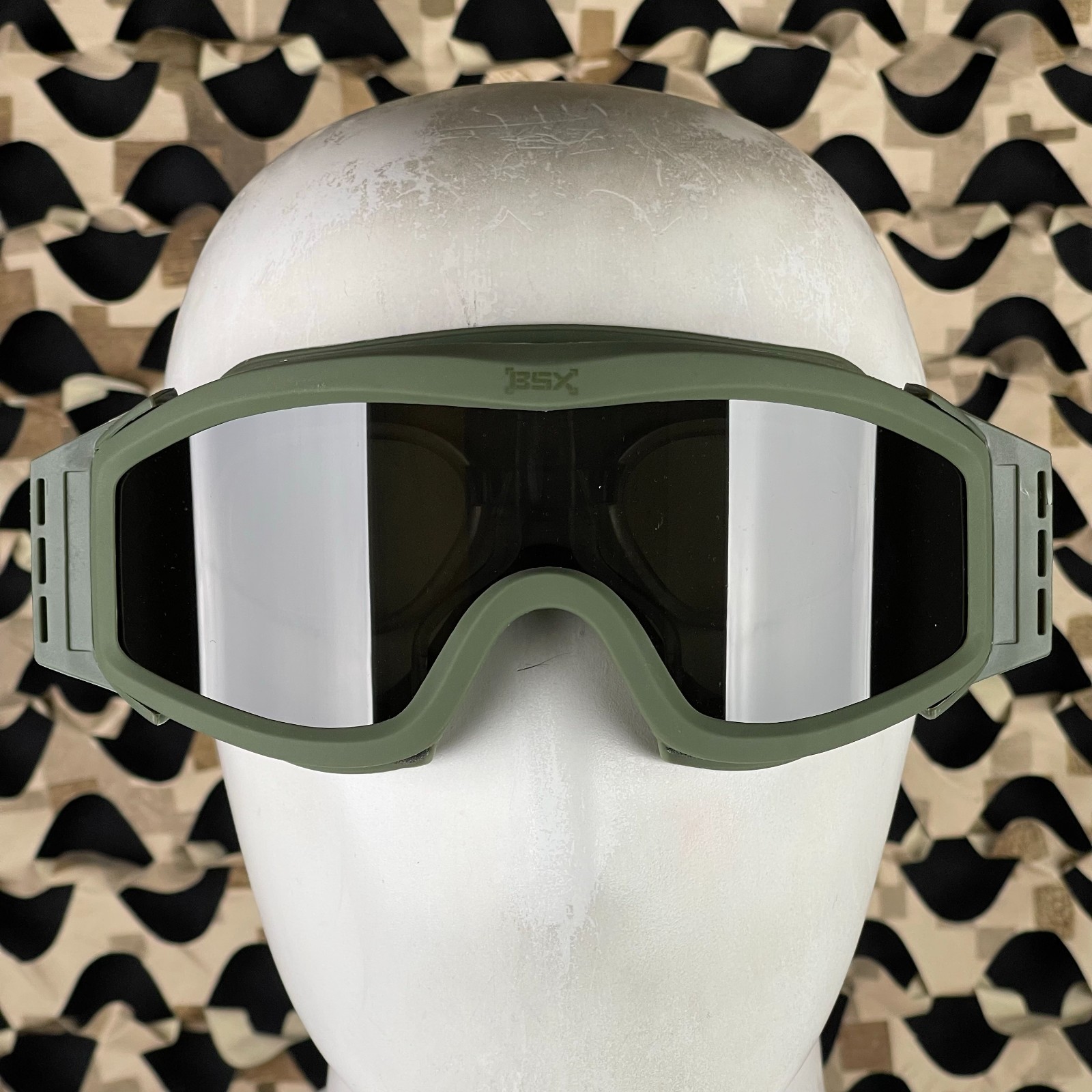 NEW BSX Tango Airsoft Goggle - Standard w/ Multiple Lenses - Olive