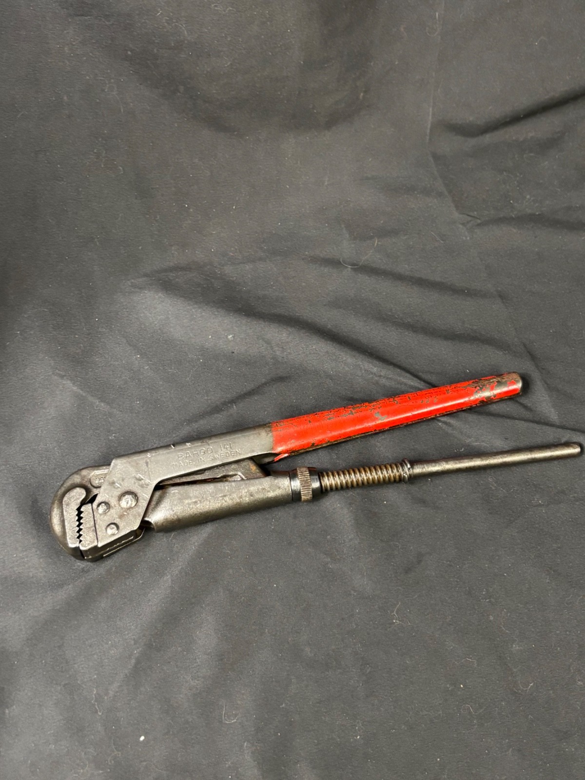 Vintage BAHCO 141 Pipe Wrench Made in Sweden Adjustable Stillson Wrench Tool
