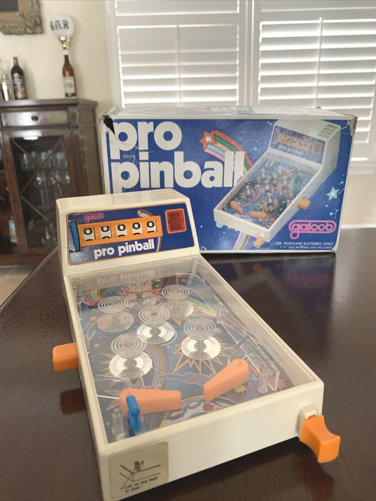 Vintage 1980 Galoob PRO PINBALL GAME with BOX Japanese Retro Needs Repair