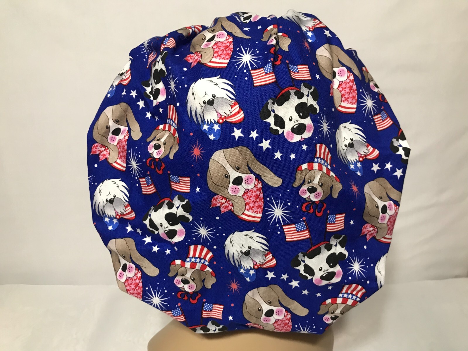Bouffant Scrub Cap - Patriotic - Dogs