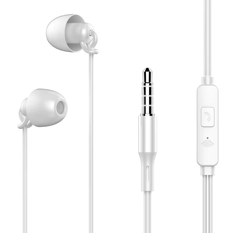 ASMR Earphone Hifi Headset Noise-Cancel Sleeping Earbud Soft Silicone Headset TP