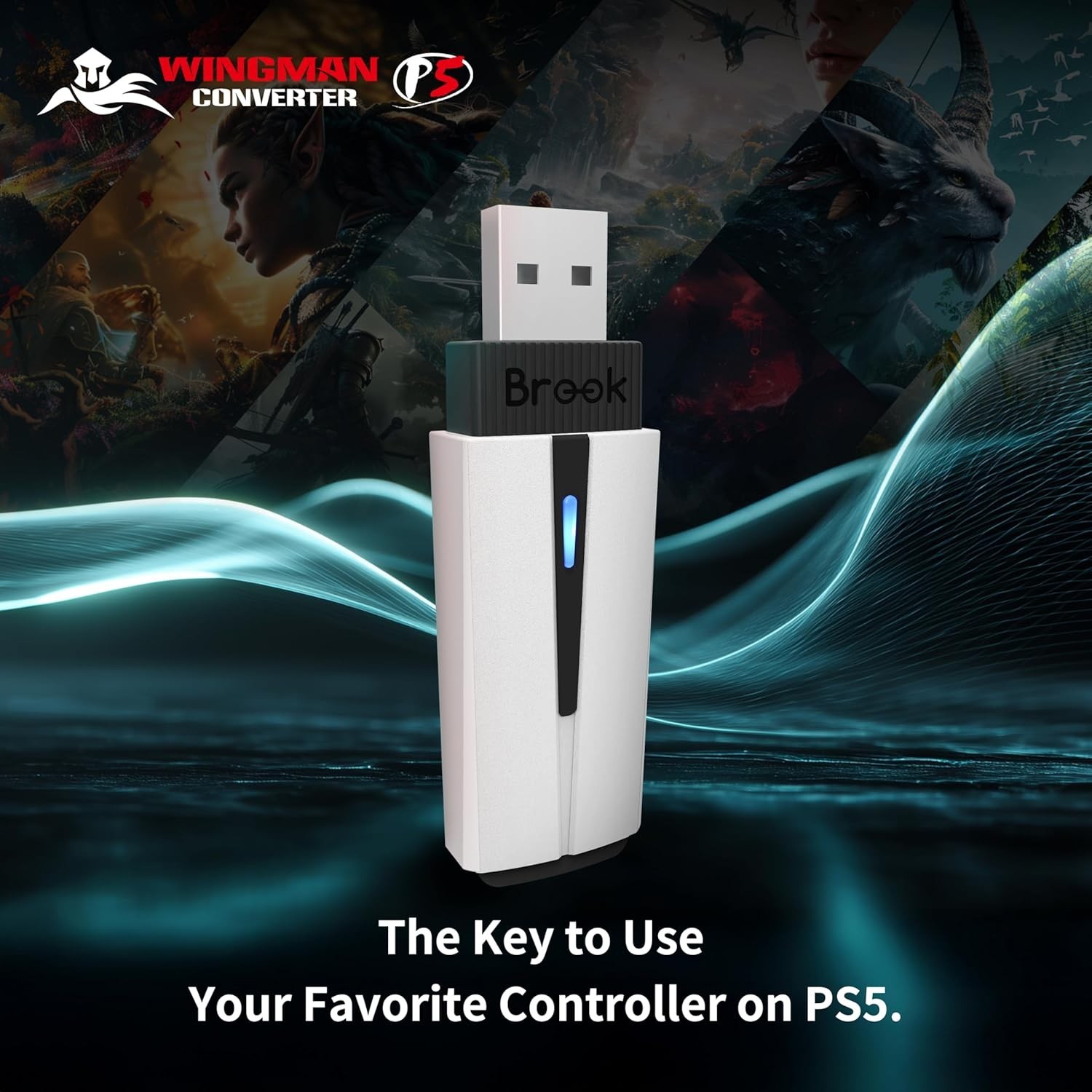 Brook Gaming Wingman P5 -P5 P4 PC Controller Converter Wireless & Wired Ver2026