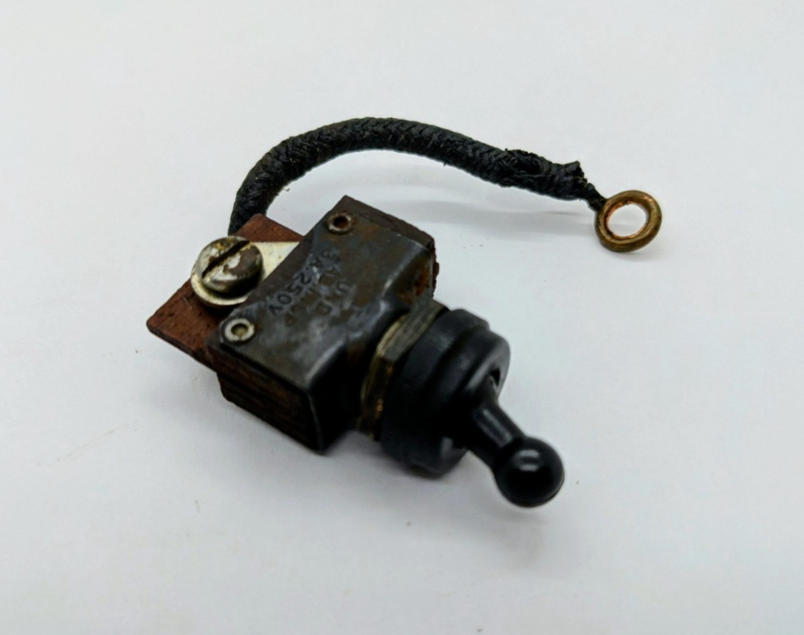 Vintage Original Singer Featherweight Toggle Switch with Nuts and Lead Wire