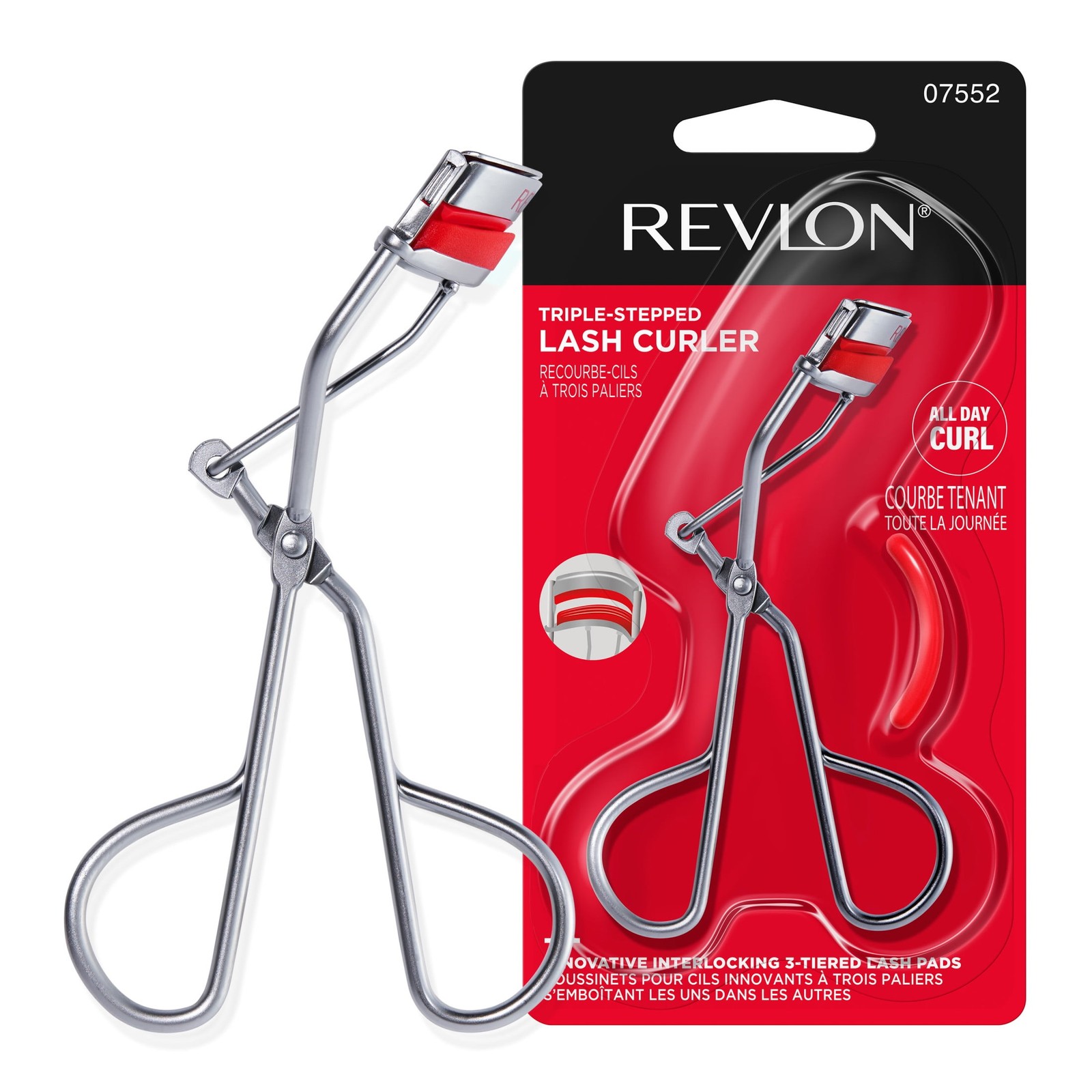 Revlon Triple-Stepped Lash Curler, 3-Tiered Lash Pads for Tug-Free Curling