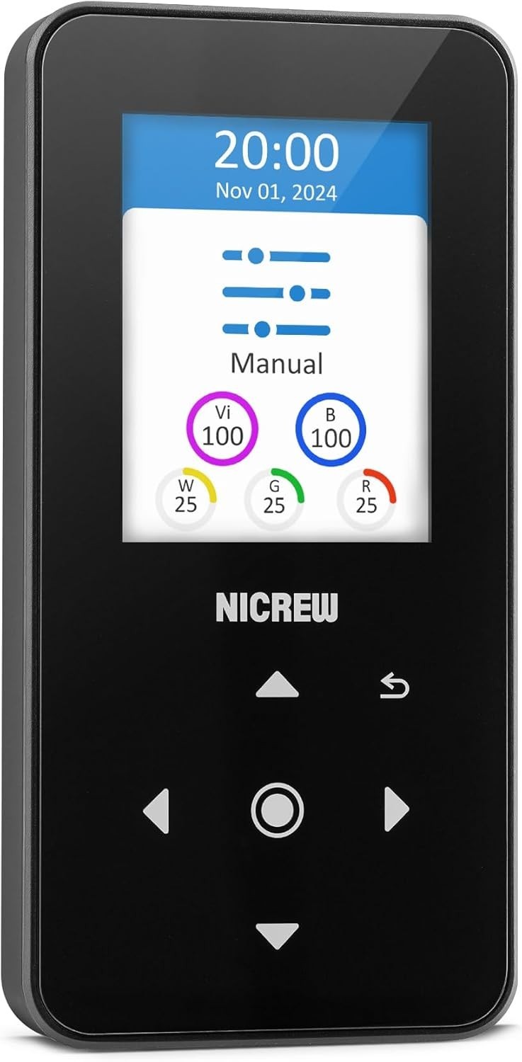 NICREW HyperReef Gen 2 Controller, 5 Channels Adjustable, Touch Button Contro...