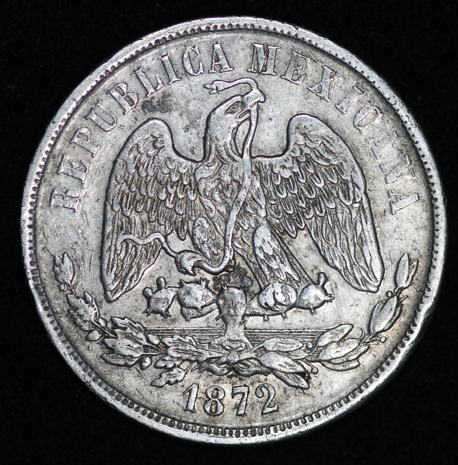 1872 One Peso - Mexico - Silver