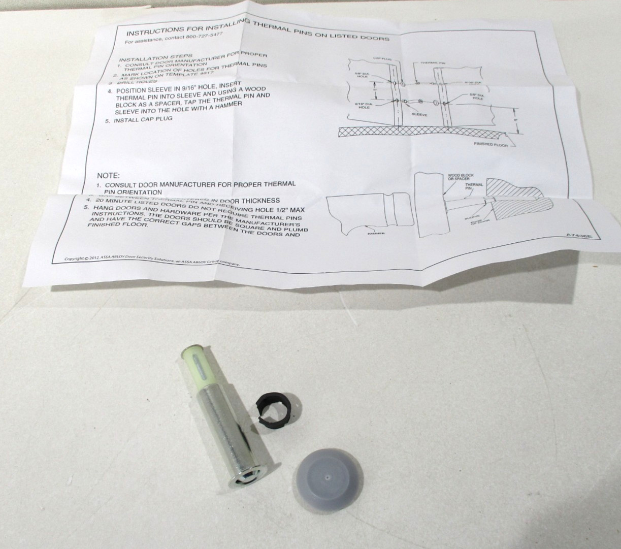 Sargent Assa Abloy 683 Thermal Pin For 9/16" Dia. Hole