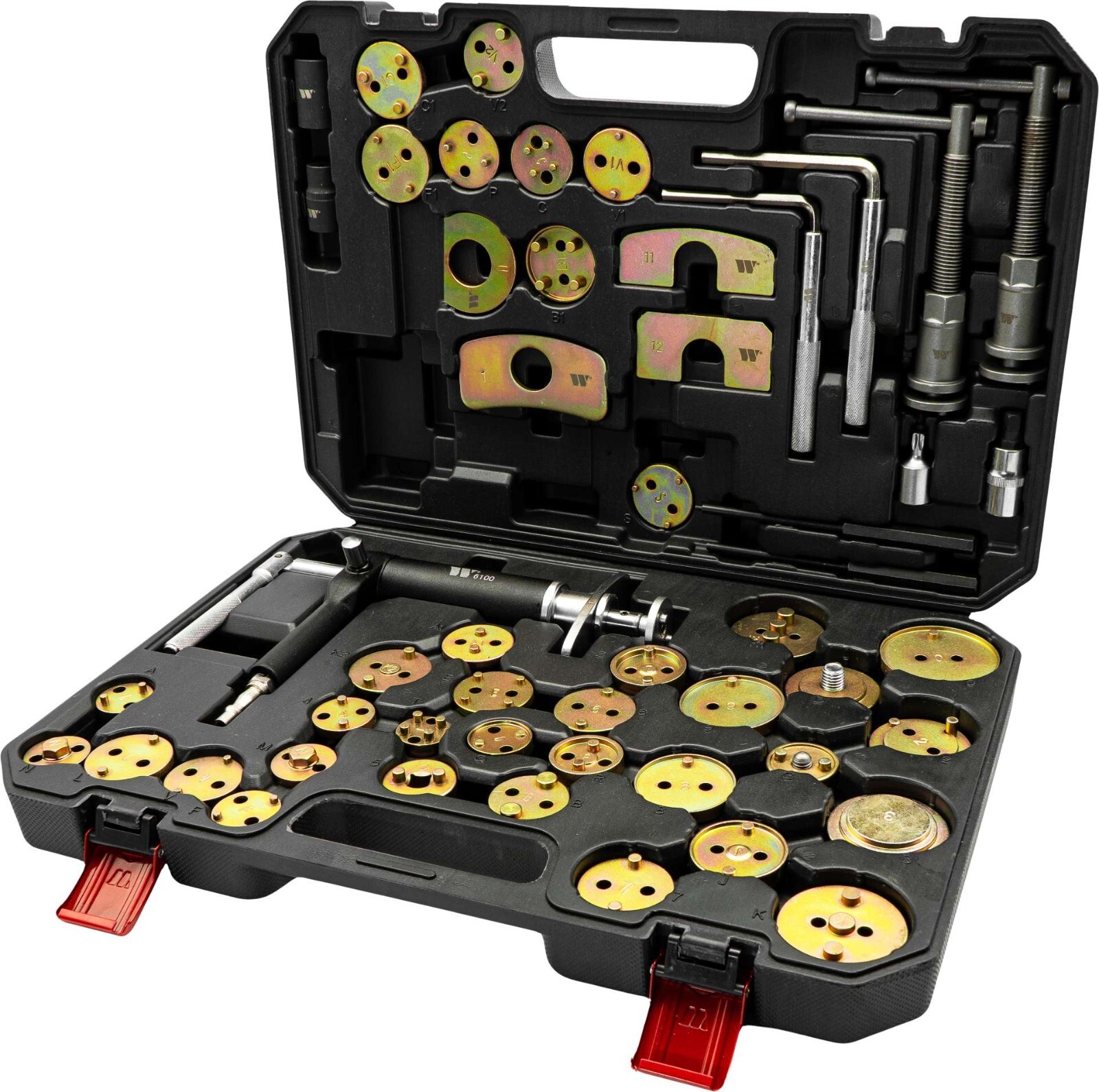 Welzh Werkzeug Brake Caliper Piston Wind Back Service Master Kit 51 Piece 6100WW
