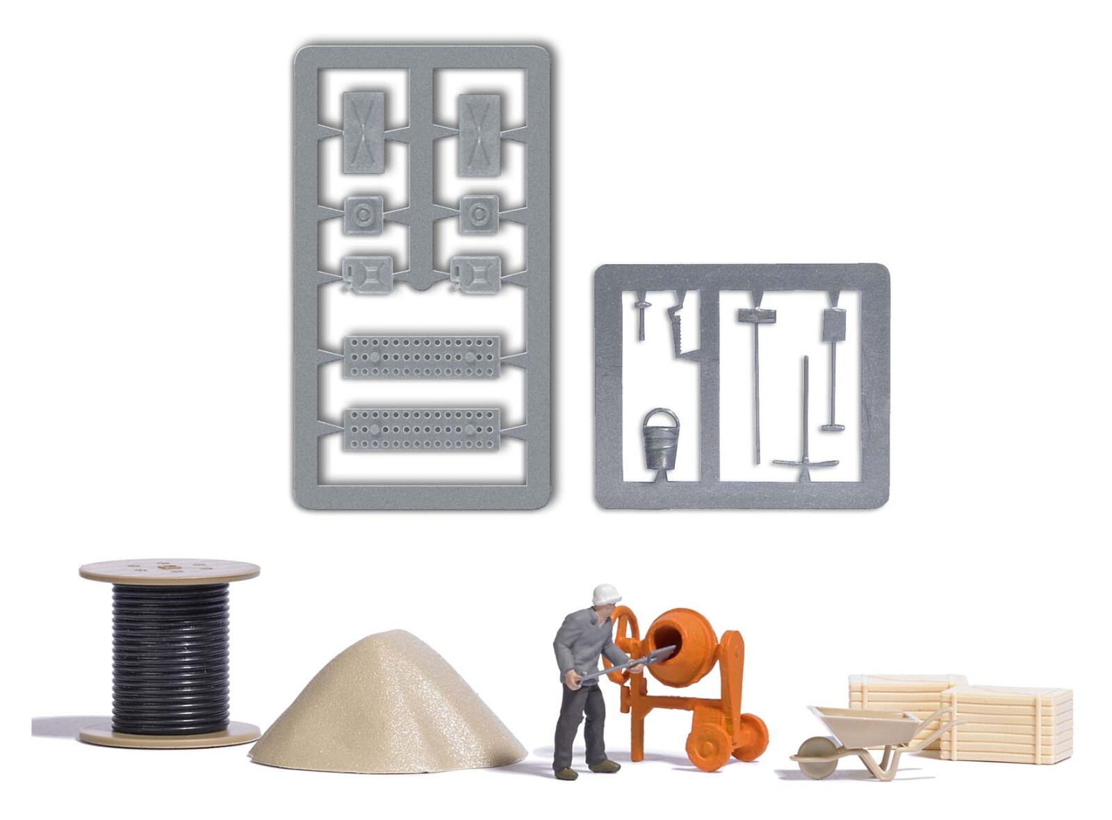 HO Scale Accessories - 79901 - Action Set - Mixing Concrete
