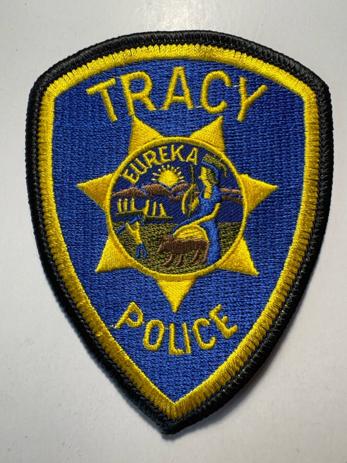 Tracy California Police Patch ~ 4” Tall