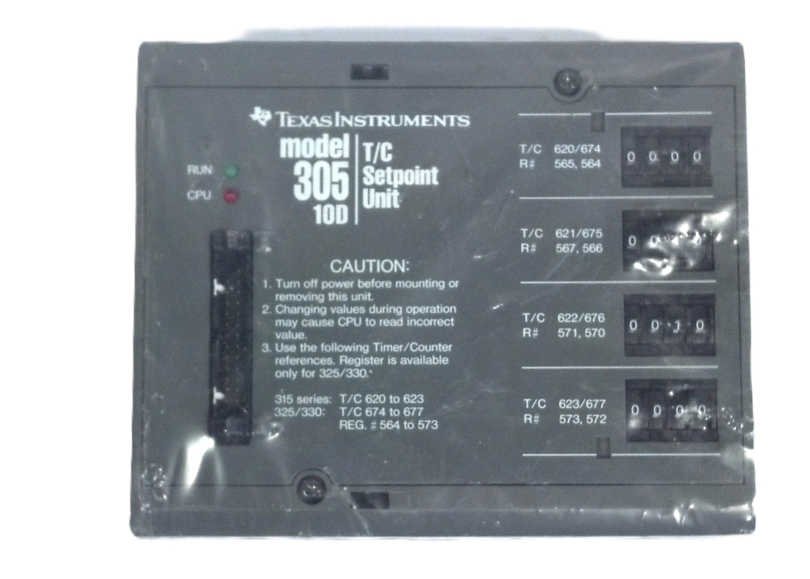 Siemens Texas Instruments 305-10D Timer/Counter Setpoint Unit