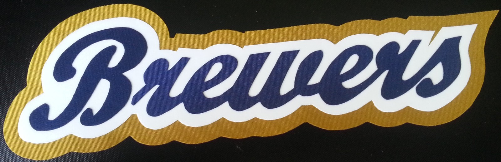 HUGE MILWAUKEE BREWERS IRON-ON PATCH - 3" x 10.5"
