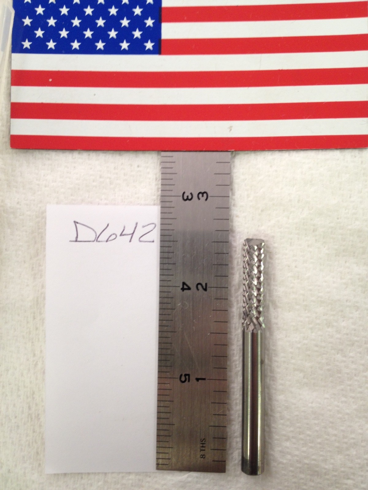 1 NEW 1/4" (.250) SHANK CARBIDE BURRS. DIAMOND CUT. FLAT END CUT USA MADE {D642}