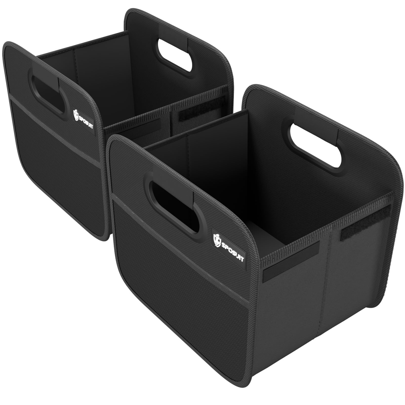 Sposuit Trunk Organizer for Car - Collapsible Split Trunk Storage with Reinfo...