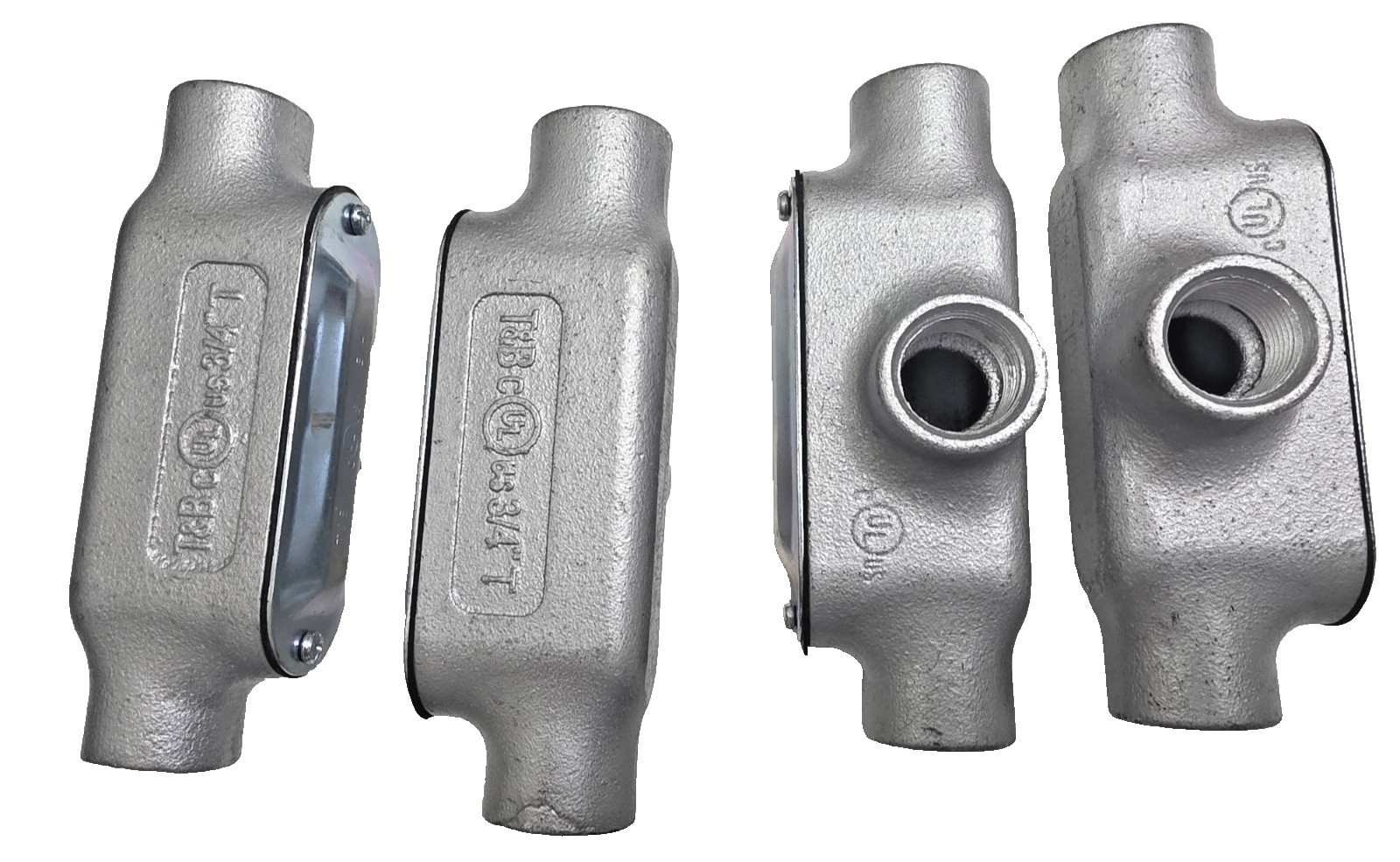 Lot of 4 Thomas & Betts 3/4" Threaded T-Body Conduit Outlet Iron Electrical