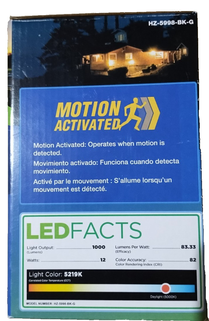 Heath Zenith Hardwire Motion Sensor LED Twin Head Wall Mount Security light