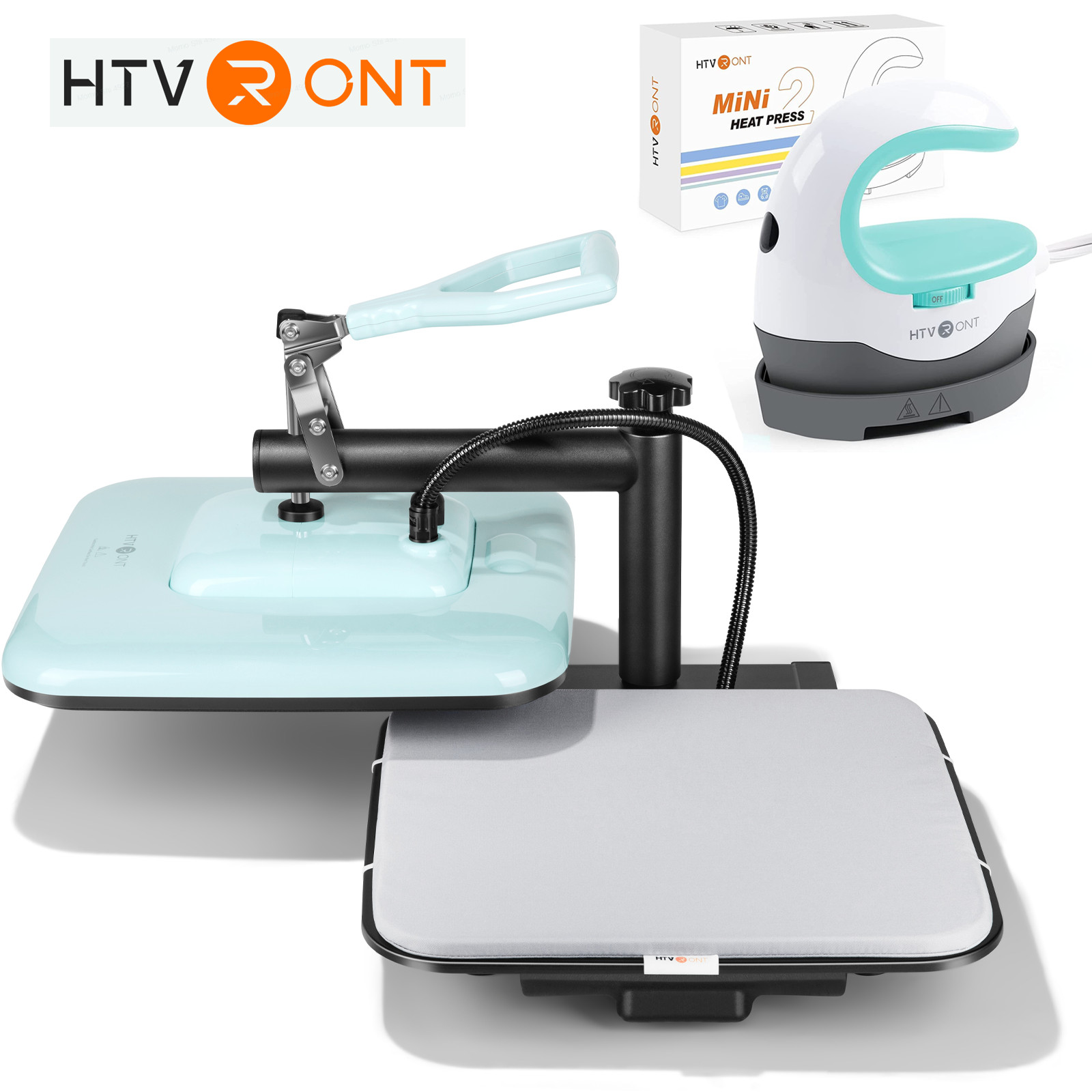 15x15 Swing Away Shirt Press Machine+MINI Heat Press For Sublimation Transfe