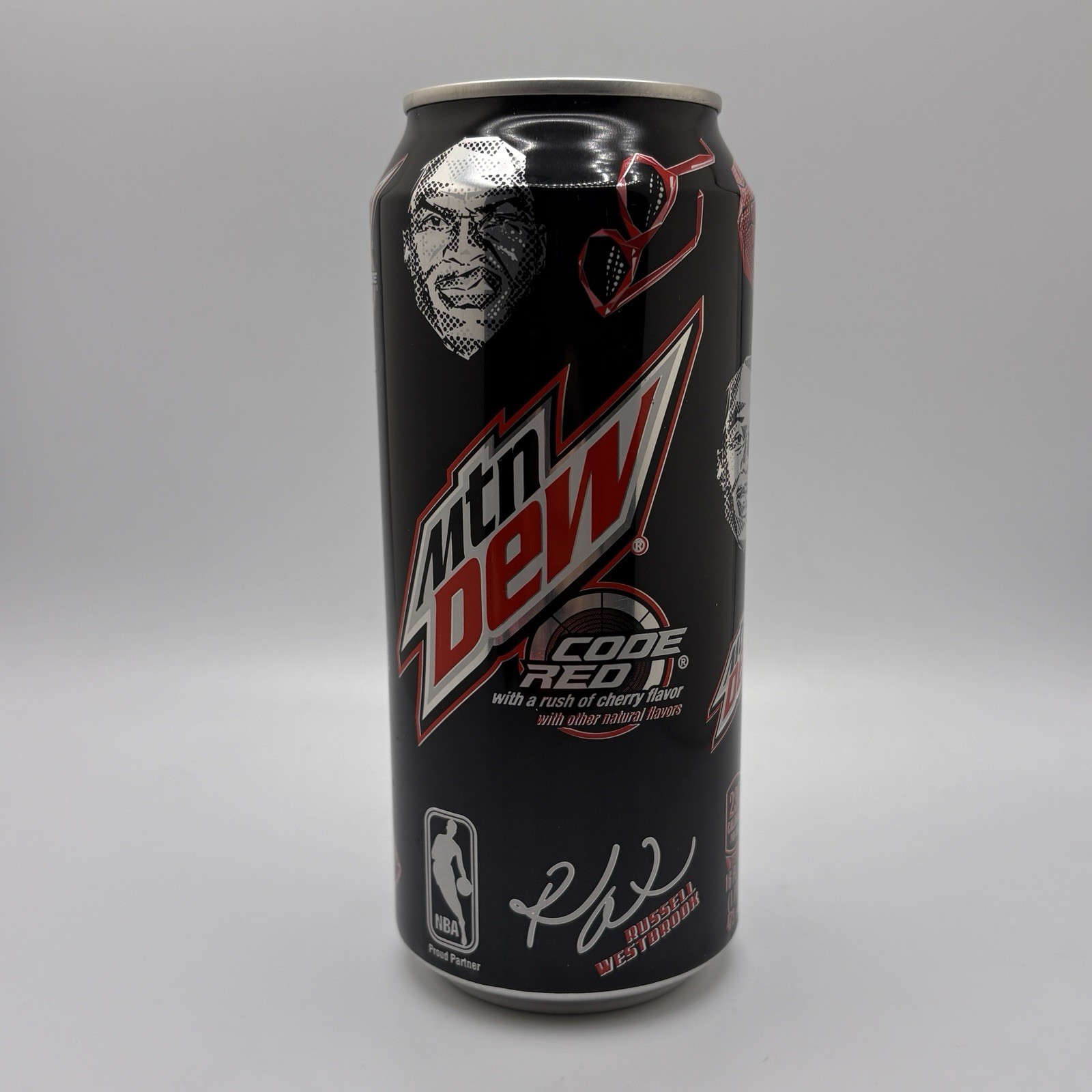 Rare Mountain Dew Russel Westbrook 16oz Limited Edition Code Red Can Empty HTF!!