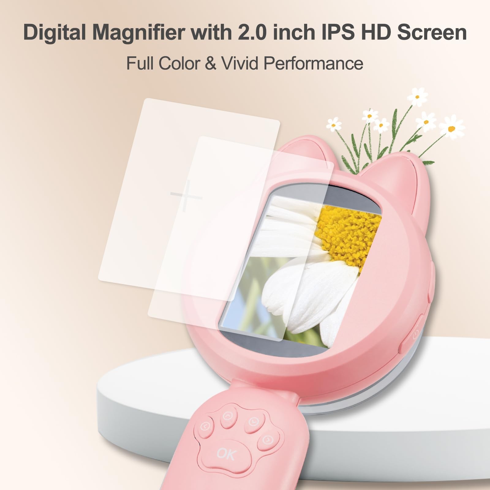 Mini Digital Microscopy, 2-inch IPS Screen 200X Magnifying Glass Handheld...
