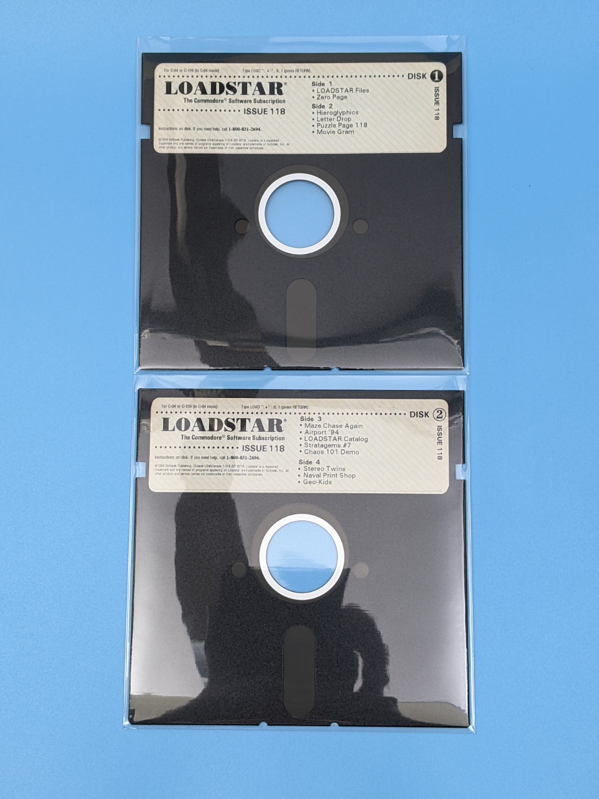 Loadstar Issue 118 5.25 Floppy Commodore 64/128: Vintage Software 1994 Untested
