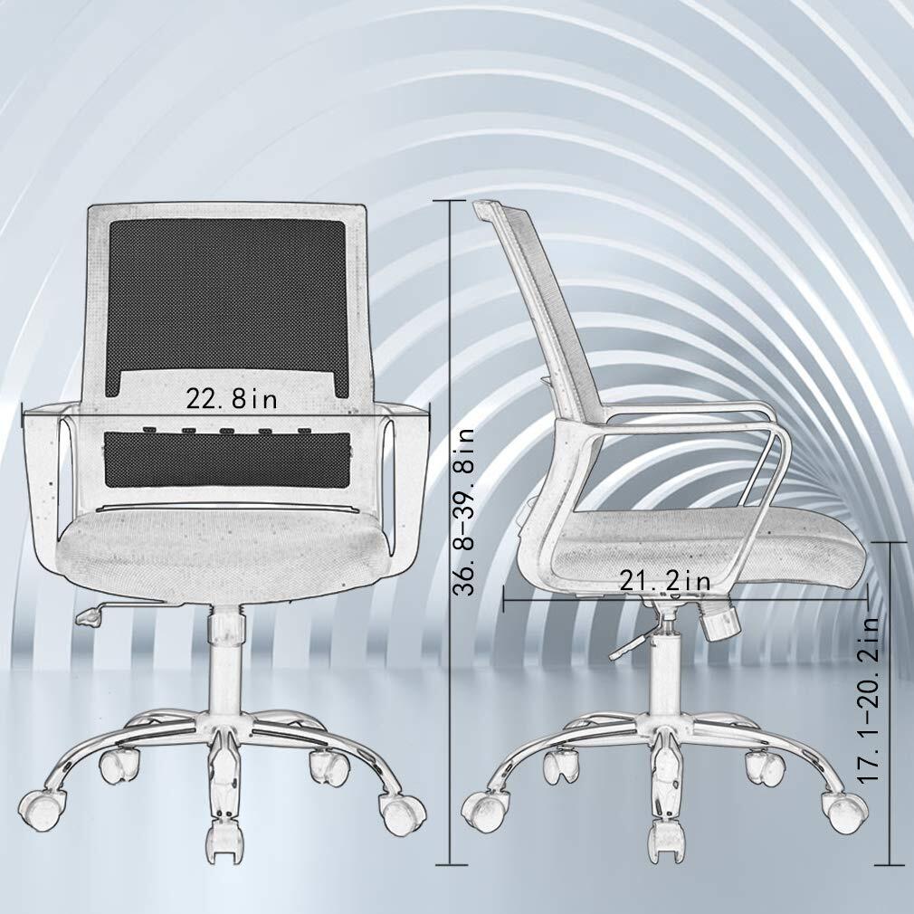 PayLessHere Ergonomic Desk Swivel Rolling Computer Executive Lumbar Support T...