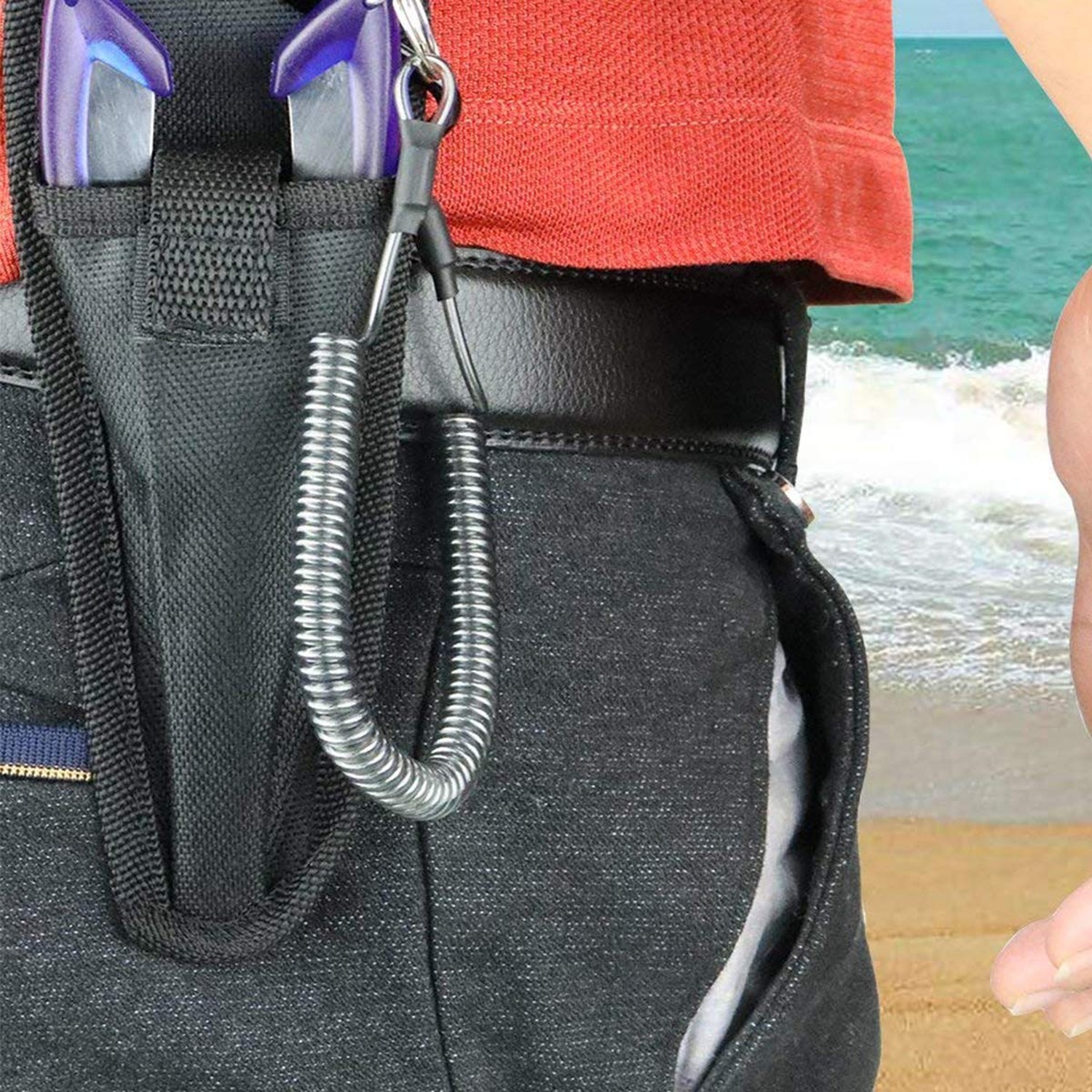 Fishing Lanyard (10Pcs) Retractable Safety Coiled Tether with Carabiner and S...