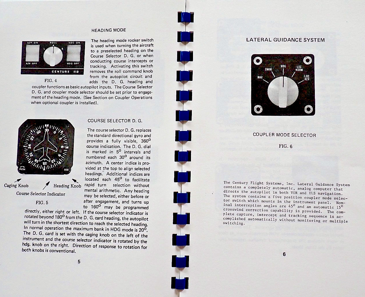 Century IIB Autopilot Pilot Operating Manual Coupler VOR Navigation ILS Approach