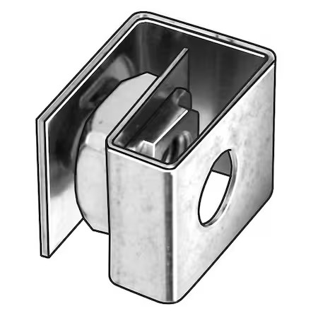 Zoro Select 4Cug4 Spring Nut, #10-32, G Shape, Steel, Zinc Plated Finish, 10