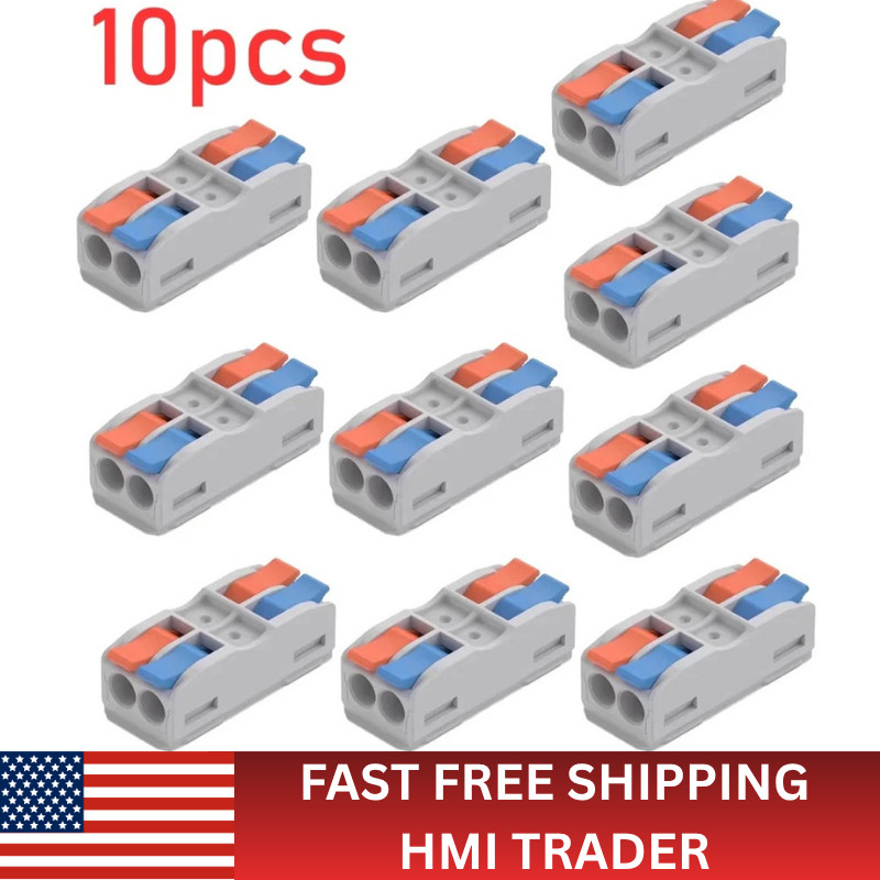 10pcs Mini Lever Wire Connector 2 In 2 Out 250V 32A LC-422 Wire Cable Connector