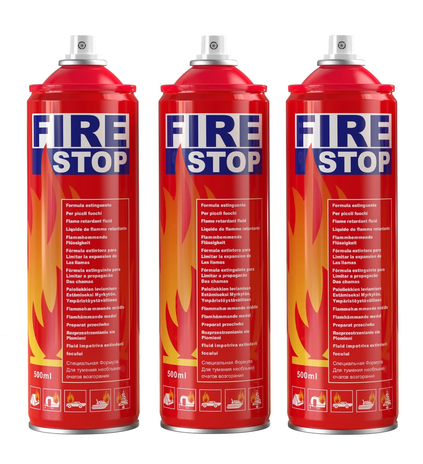 AmzBoom 3-Pack Fire Extinguisher for Home, Kitchen, Car, Boat - ABCK 3 Pack