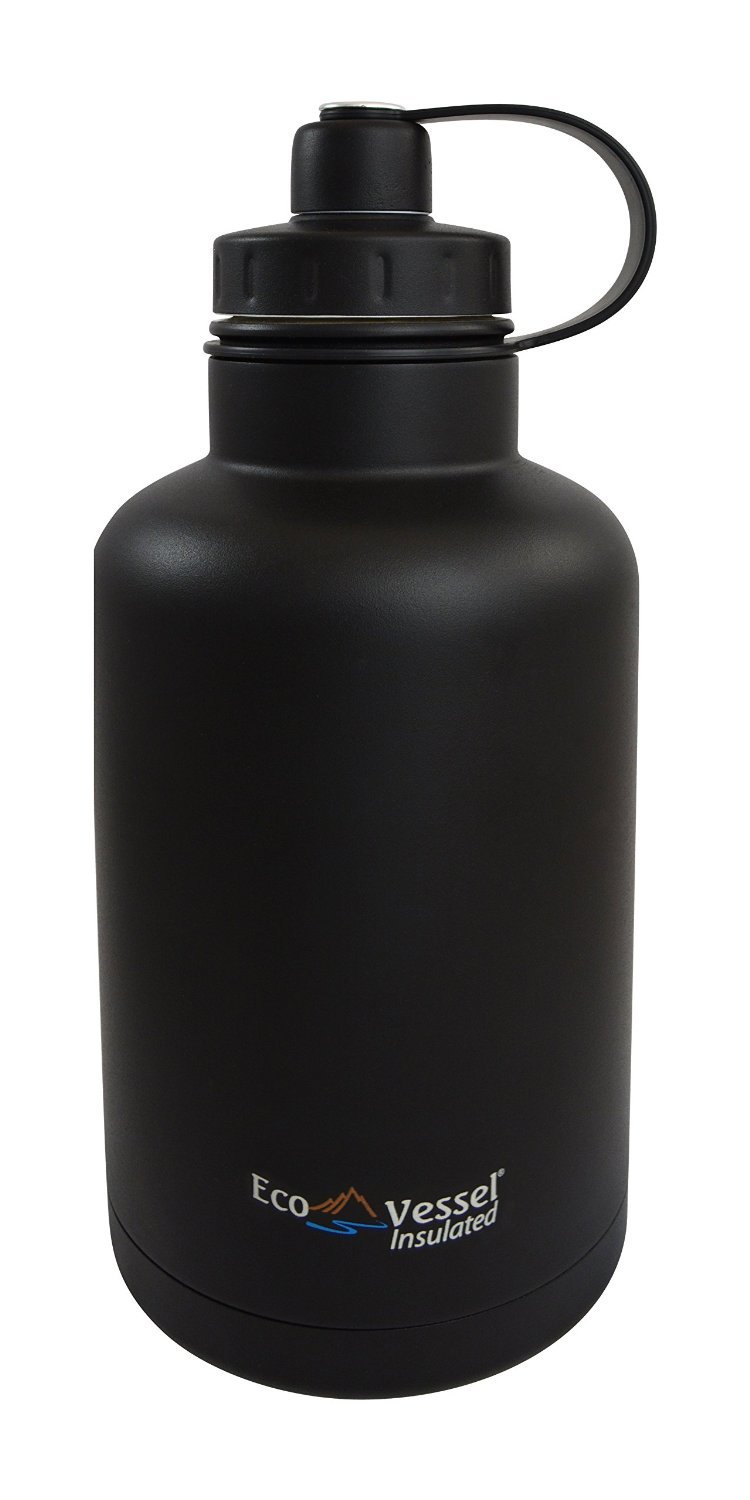 EcoVessel BOSS 64oz TriMax Triple Insulated Growler Black Shadow