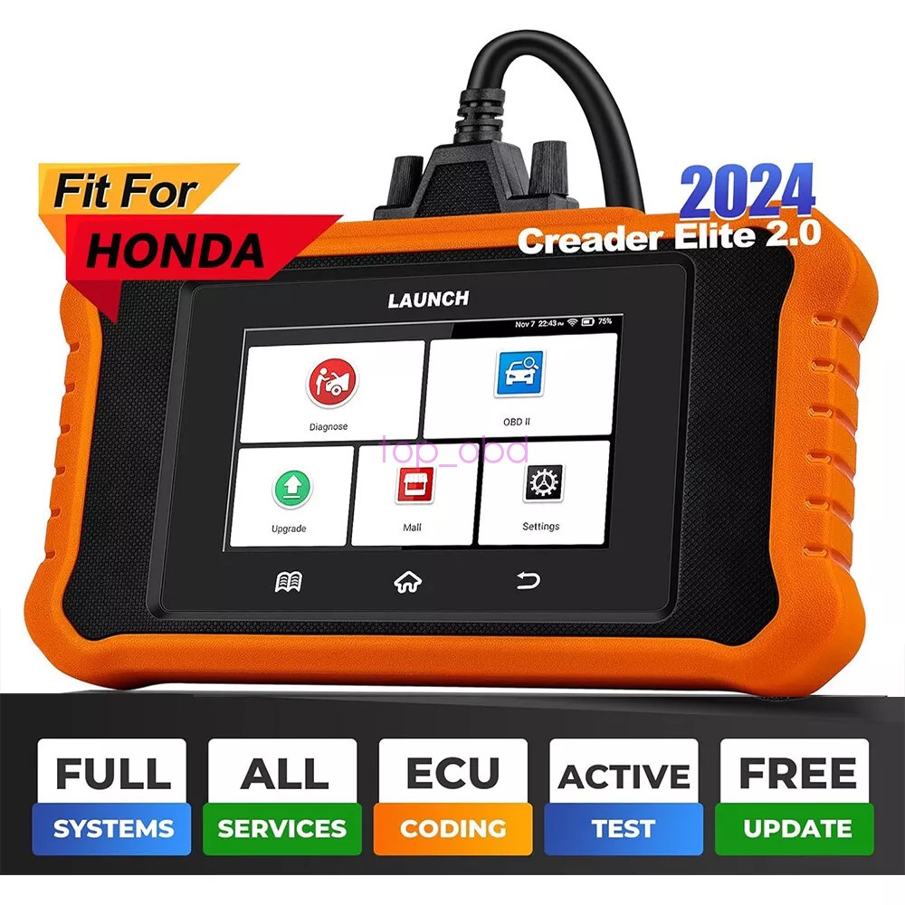 2026 LAUNCH X431 ELITE 2.0 For HONDA OBD2 Scanner Diagnostic Tools ECU Coding