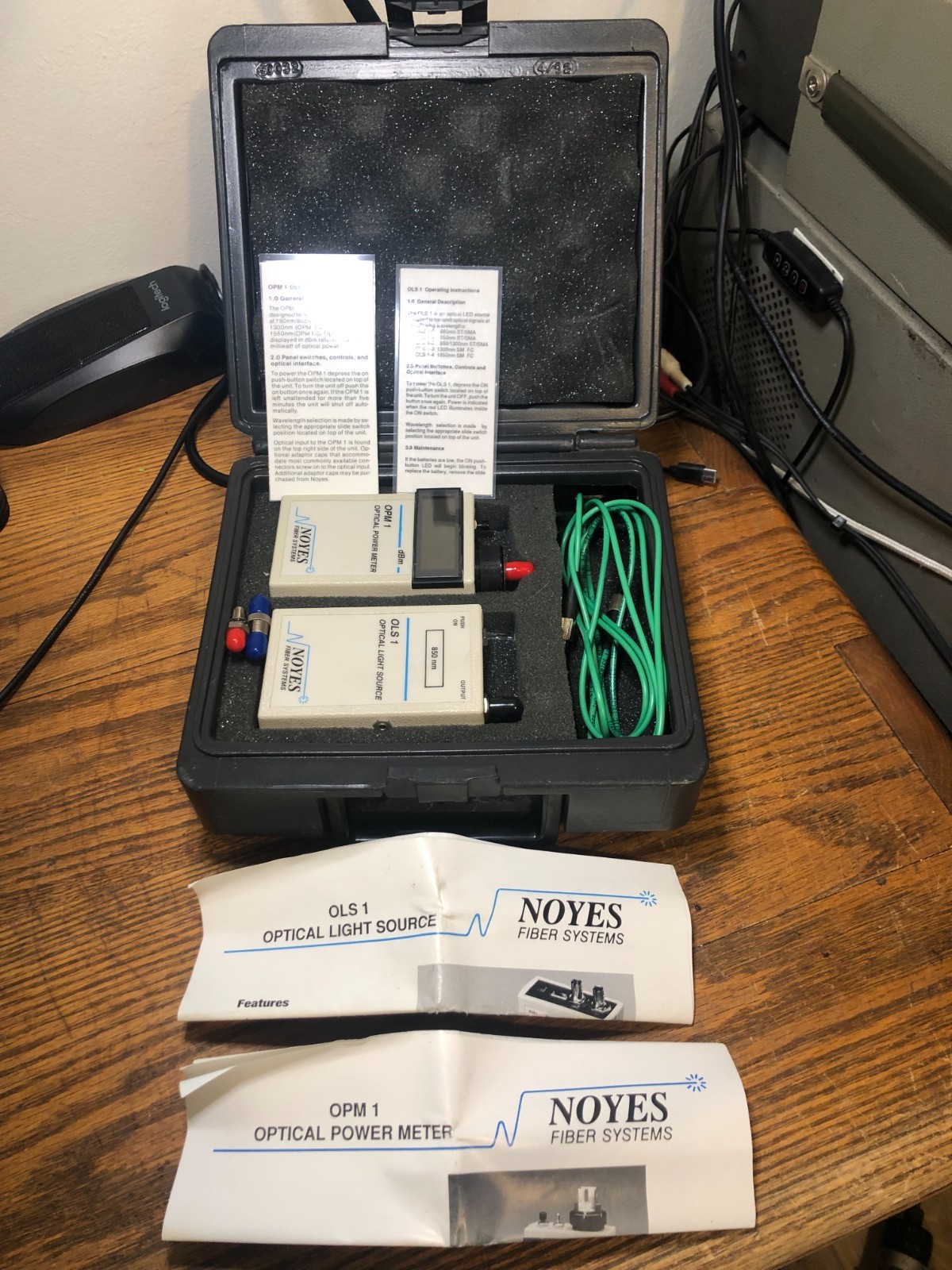 Working Fiber Optic Loss Test Kit Noyes MLP 1-1 OPM 1 / OLS 1 850nm