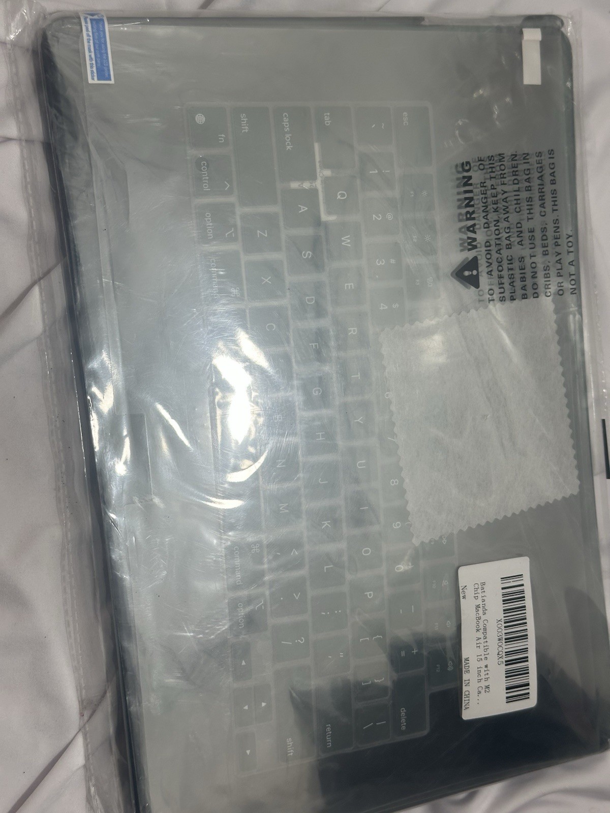 Compatible with MacBook Air 15 inch CaseM2 2025 2024 Gray Clear Batianda